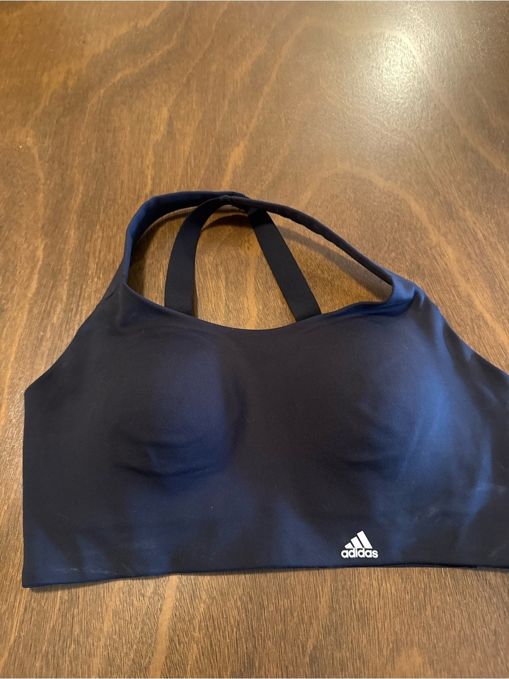 Adidas Women's Black Sports Bra - Supportive Strappy Back